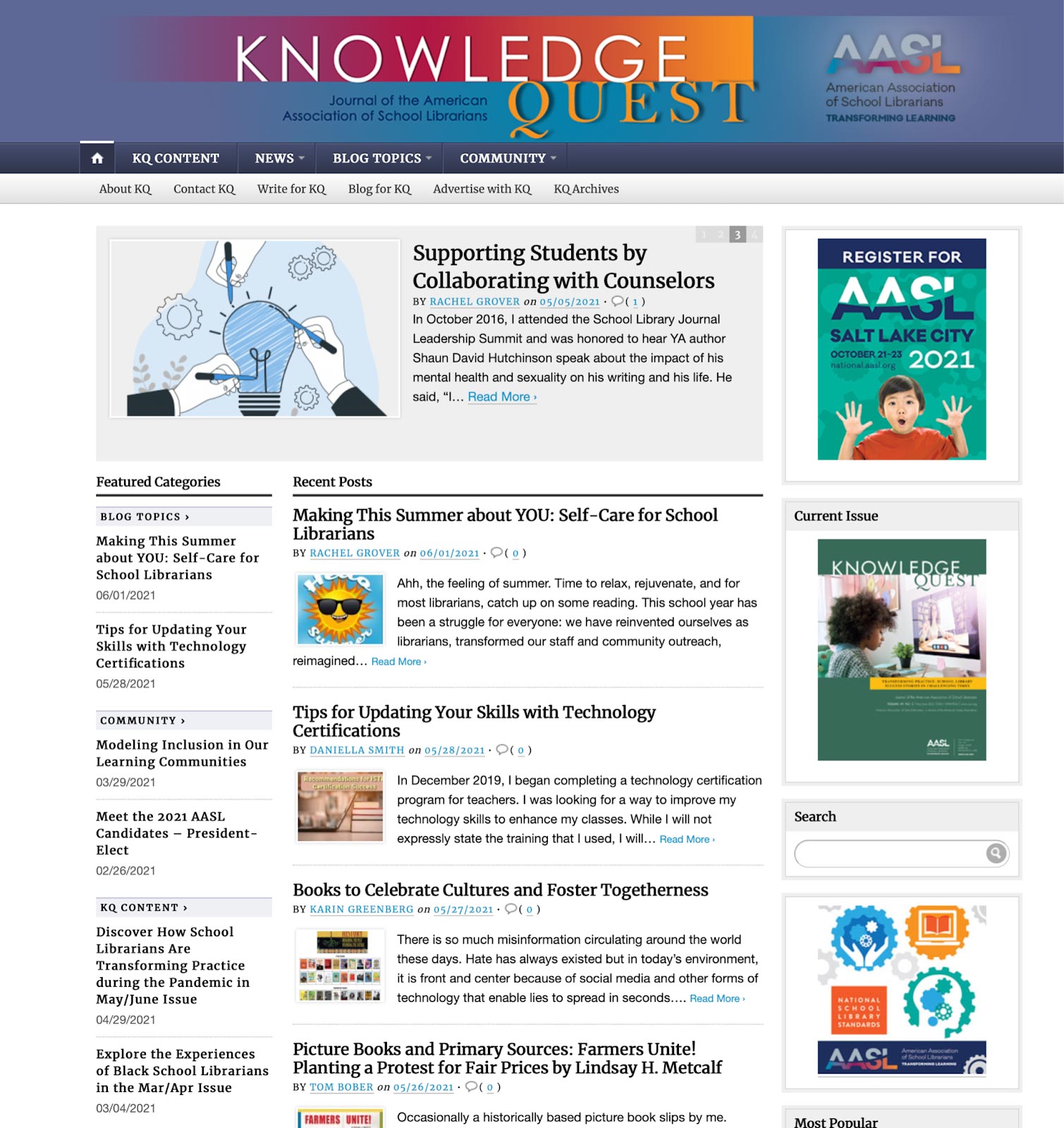 Knowledge Quest Homepage